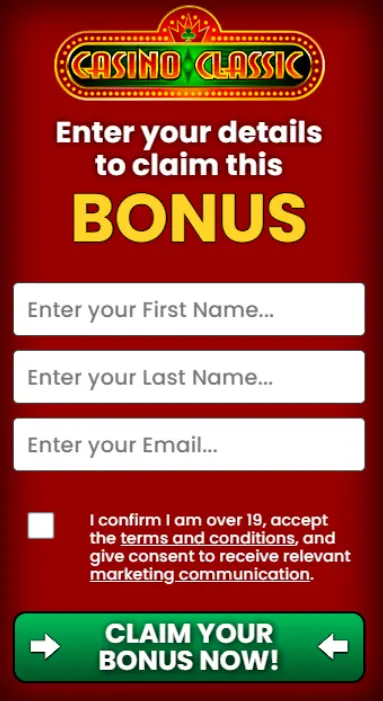 casino classic registration form
